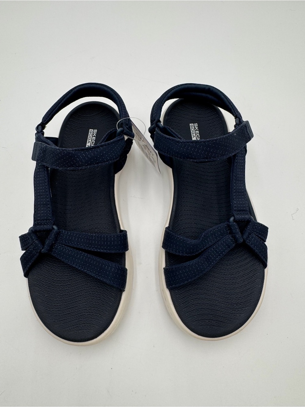 Skechers GOwalk Sandals Womens Size 6 Navy Comfort Adjustable Sport NWT